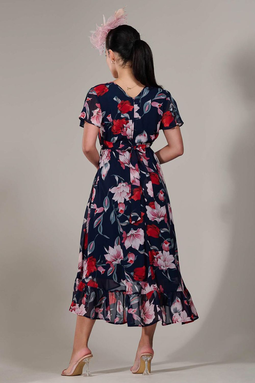 Jolie Moi Petite High-Low Midaxi Dress