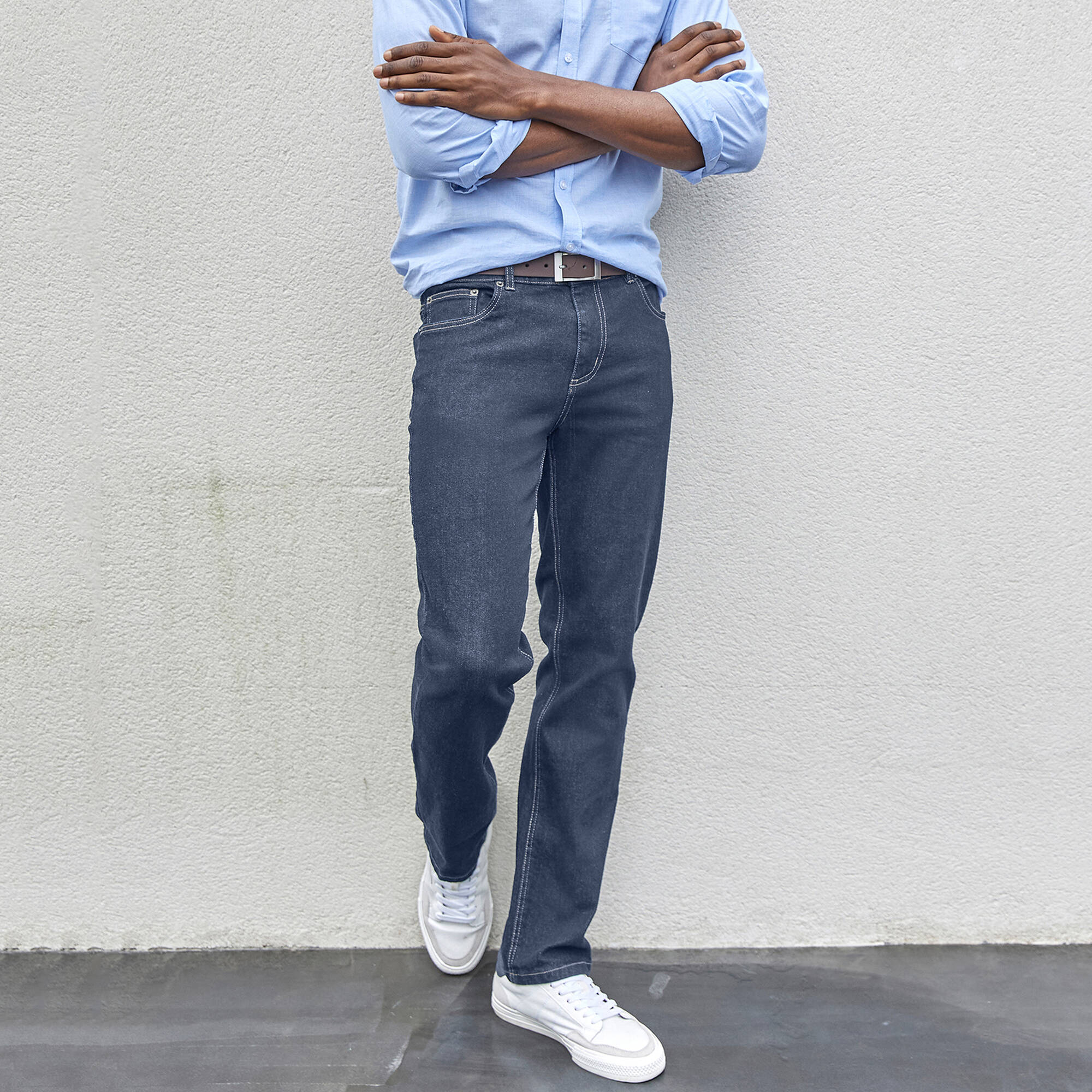 Jean droit basique coton stretch - L32
