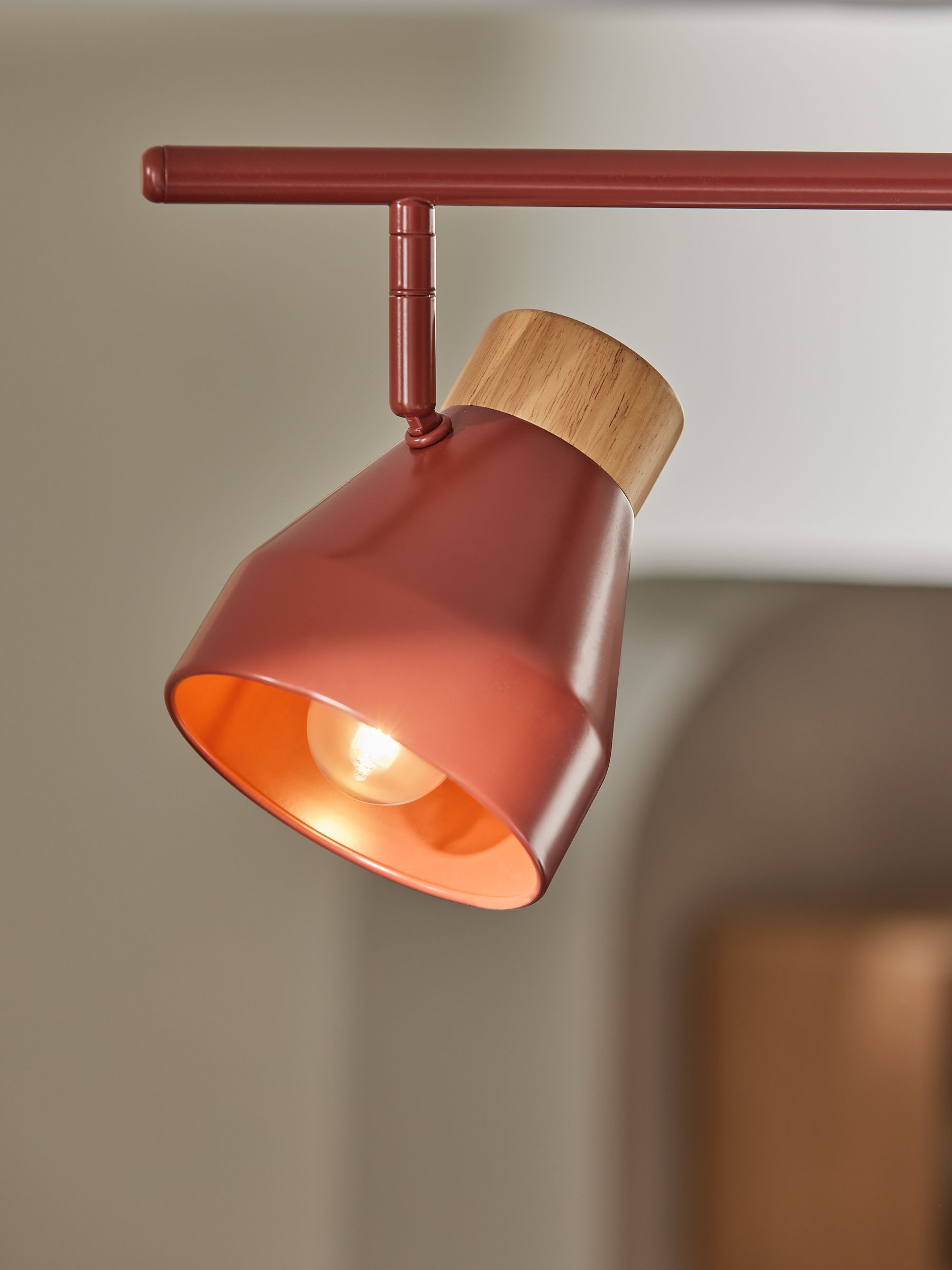 Terracotta Albert 3 Light Linear Pendant Bar Ceiling Light