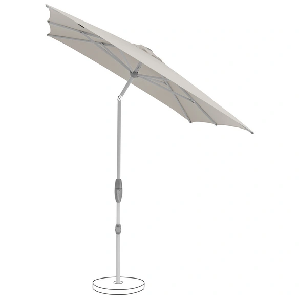 Sonnenschirm, rechteckig, LxB: 200x250 cm, grau