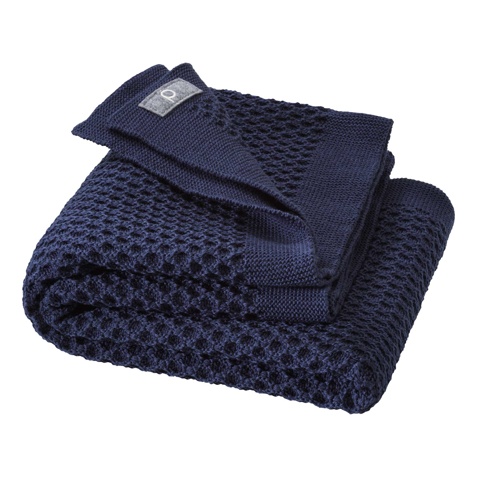 Waben-Strickdecke