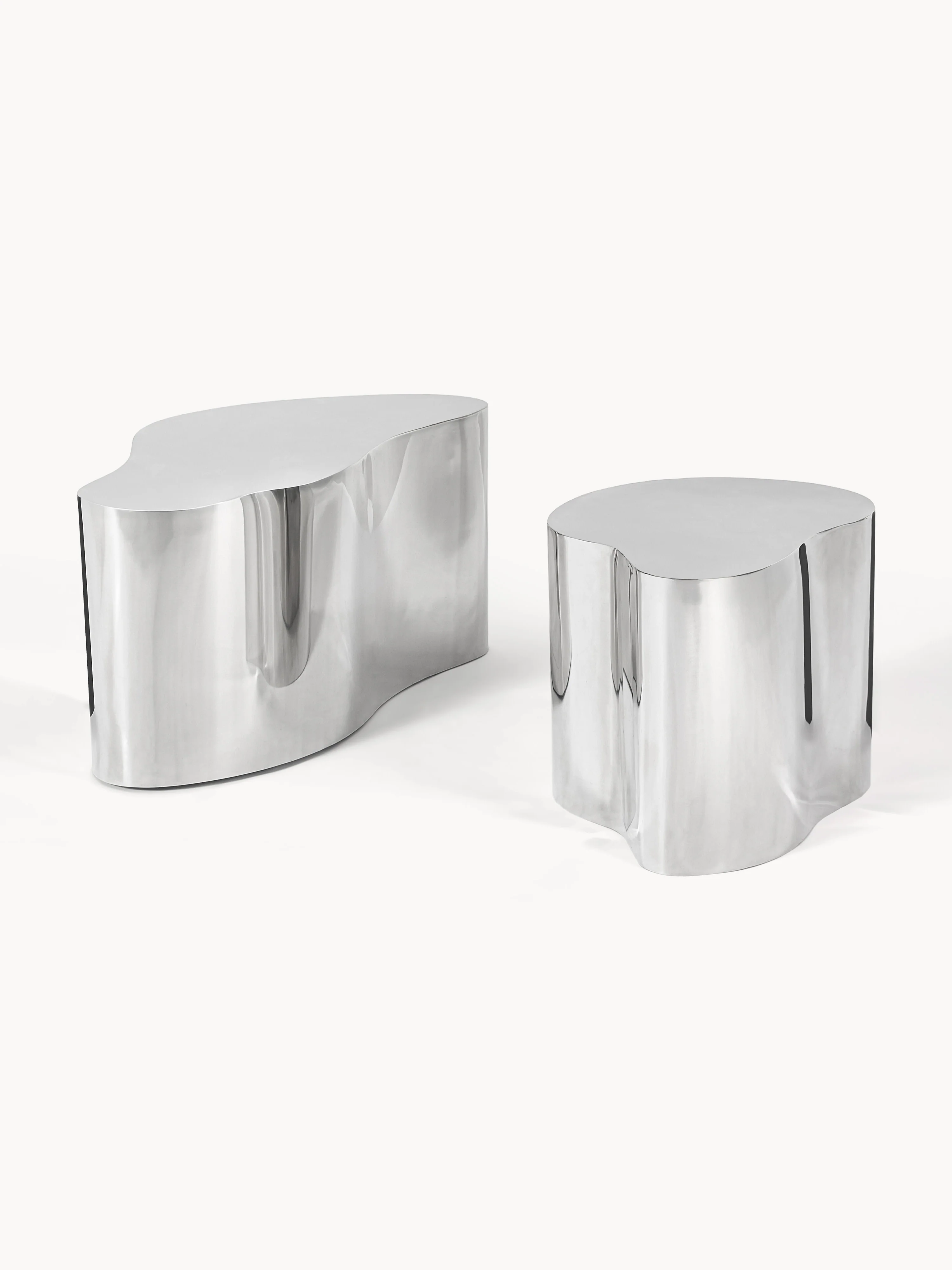 Metall-Beistelltische Dale in organischer Form, 2er-Set