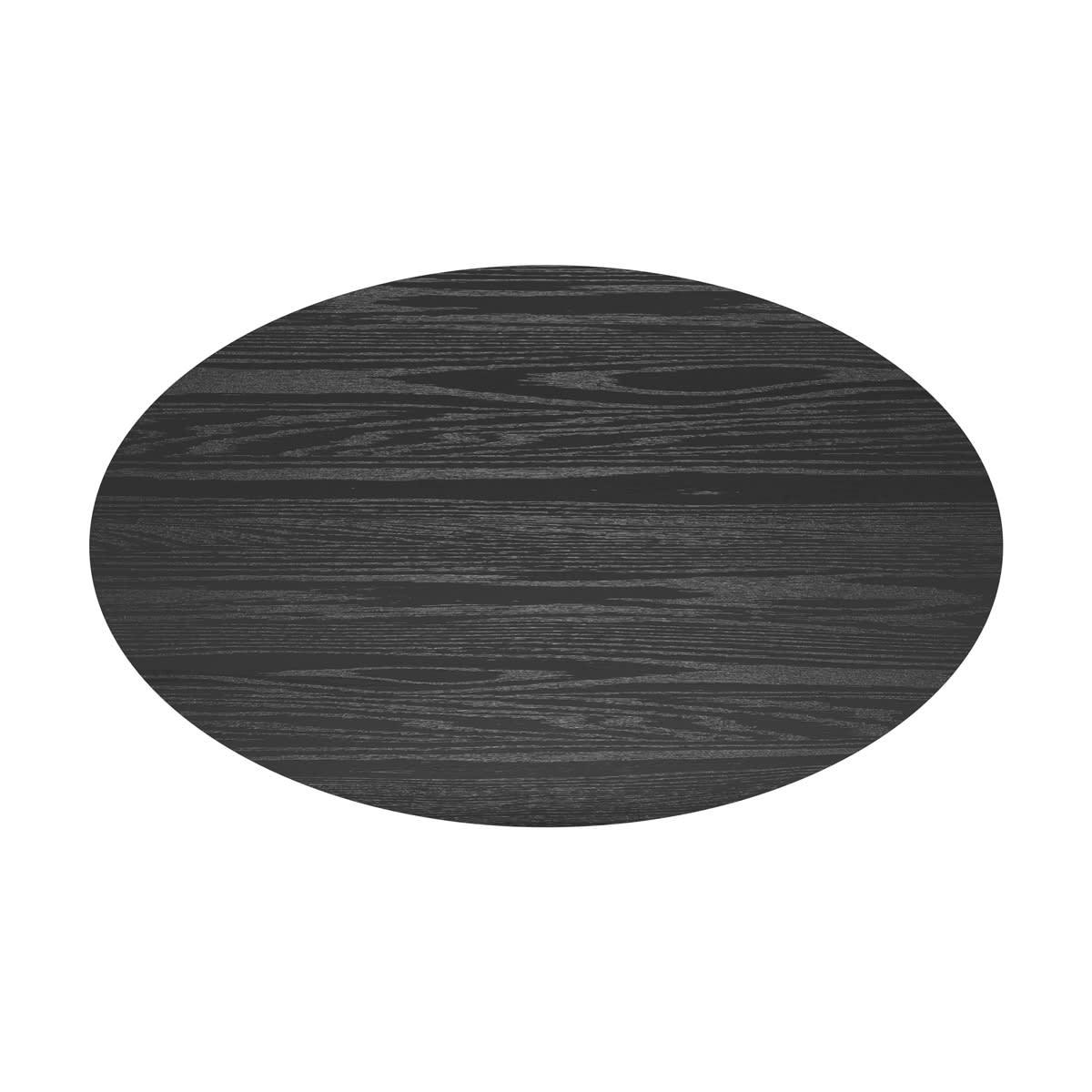 EDDY - Table ovale 6 personnes en bois noir 150 cm