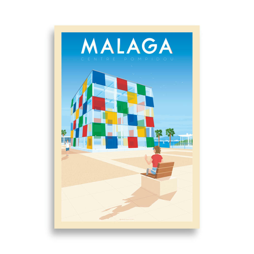- Affiche Malaga Espagne - Andalousie 50x70 cm