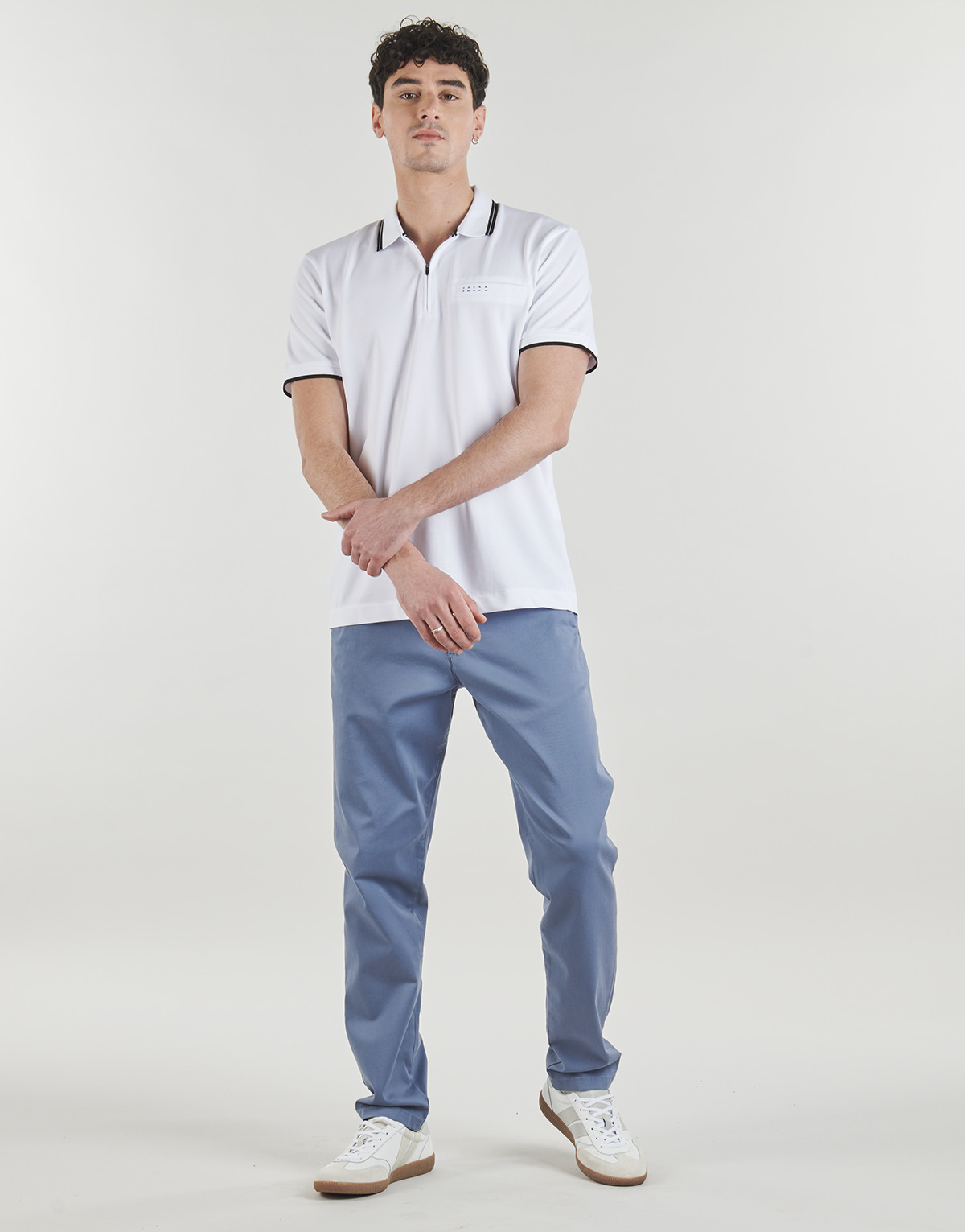 Selected - SLHSLIM-NEW MILES 175 FLEX CHINO - Blue