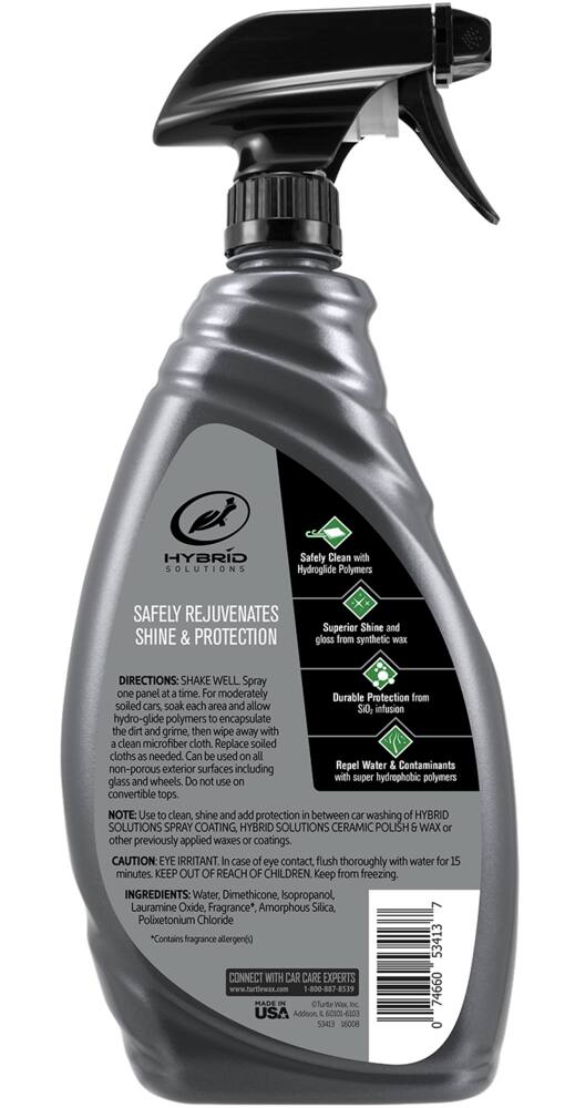 Turtle Wax Hybrid Solutions 3-in-1 Car Ceramic Detailer Spray, 946-mL