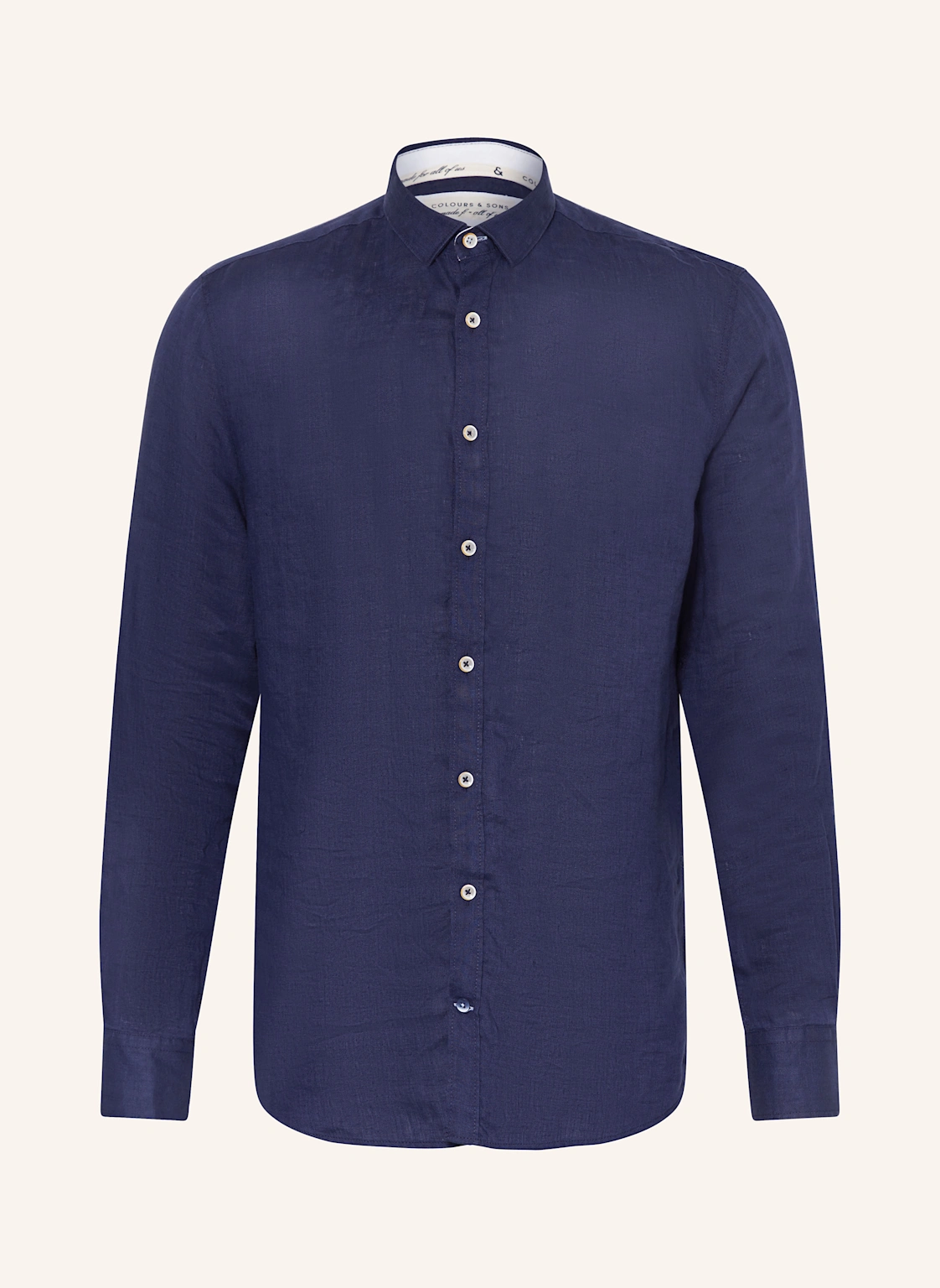 COLOURS & SONS Hemd Slim Fit mit Leinen