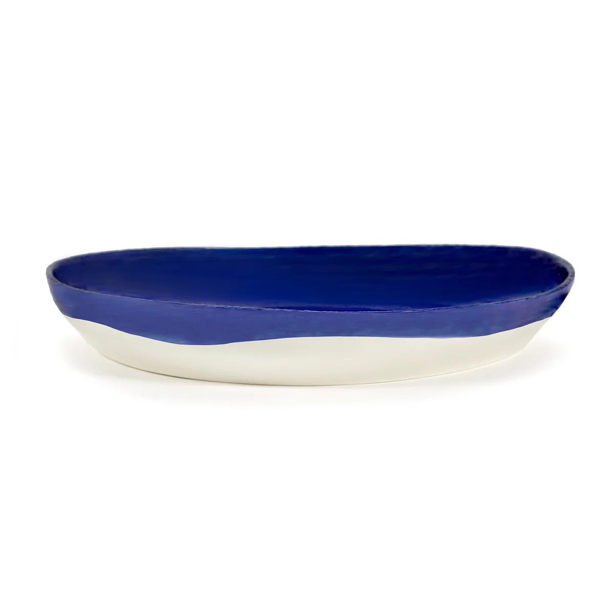Serax - Feast Servierplatte, Ø 36 cm tief, dunkelblau / weiß gepunktet