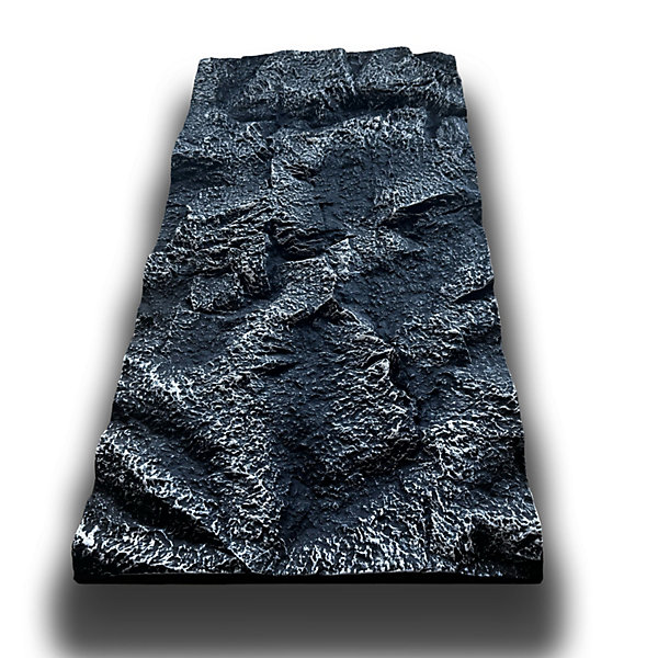 Panneau de revêtement intérieur/extérieur en polyuréthane effet pierre noire EXTRÊME-REAL avec isolation 60x120cm