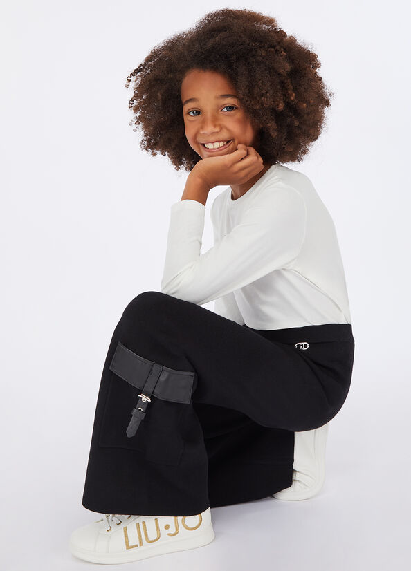 Pantaloni in maglia con fibbie