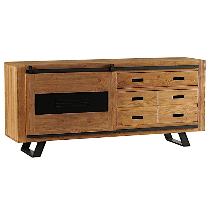 Buffet bas en pin massif brossé GREENWICH
