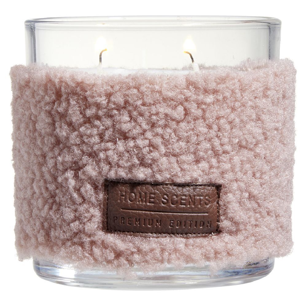 Bougie parfumée déco laine