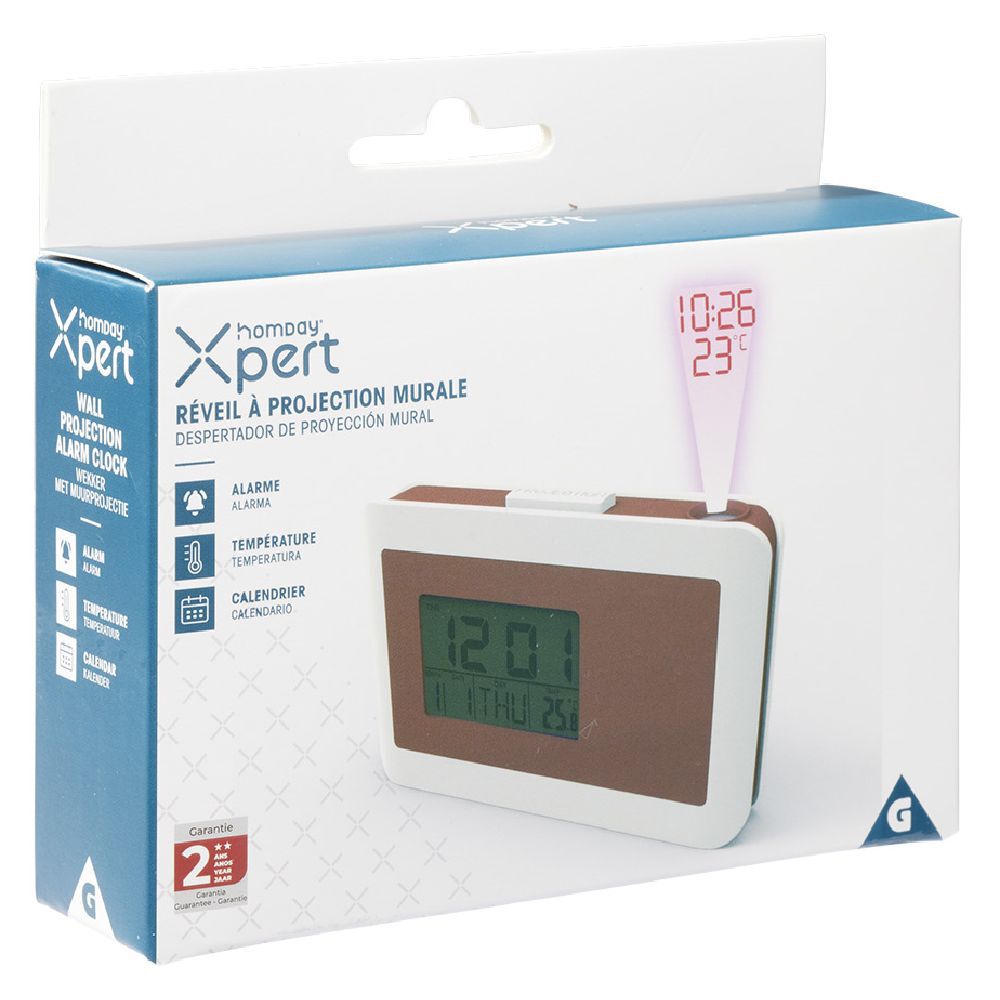 Réveil alarme avec projection