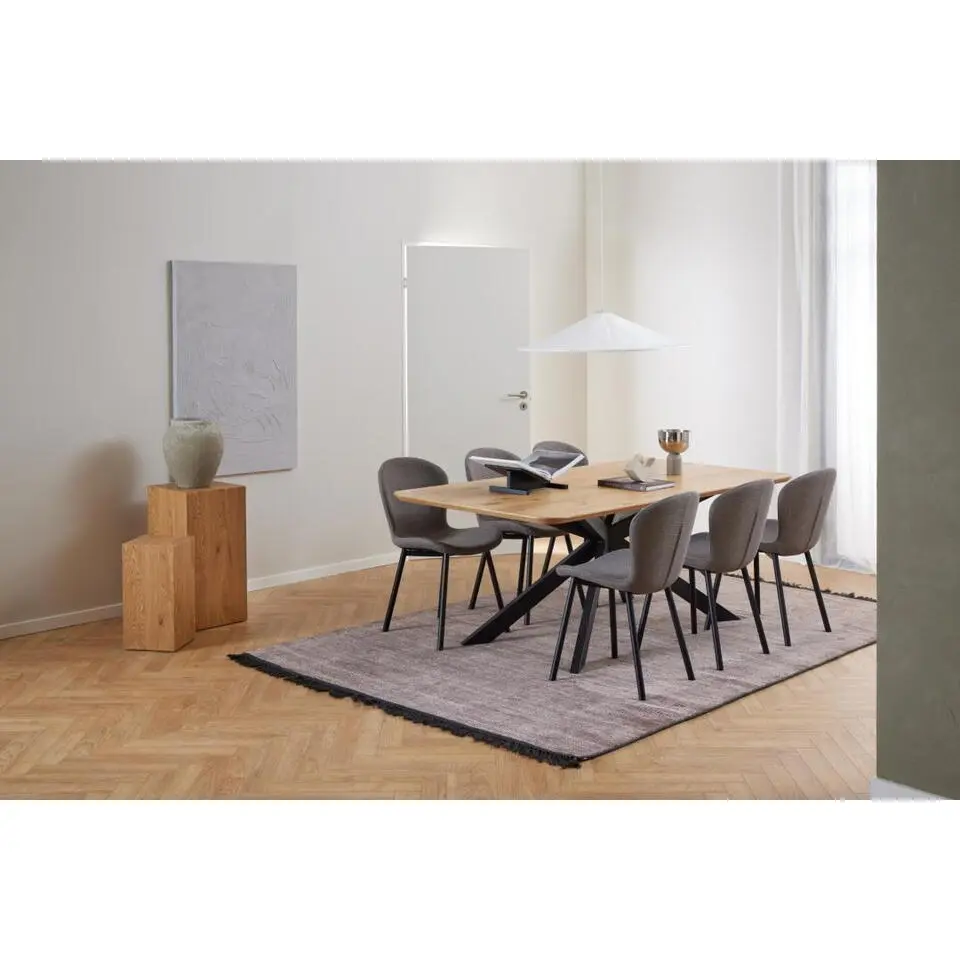 Eettafel Naturel Eikenhout - 200x100x75cm - 6-8 personen - Dain