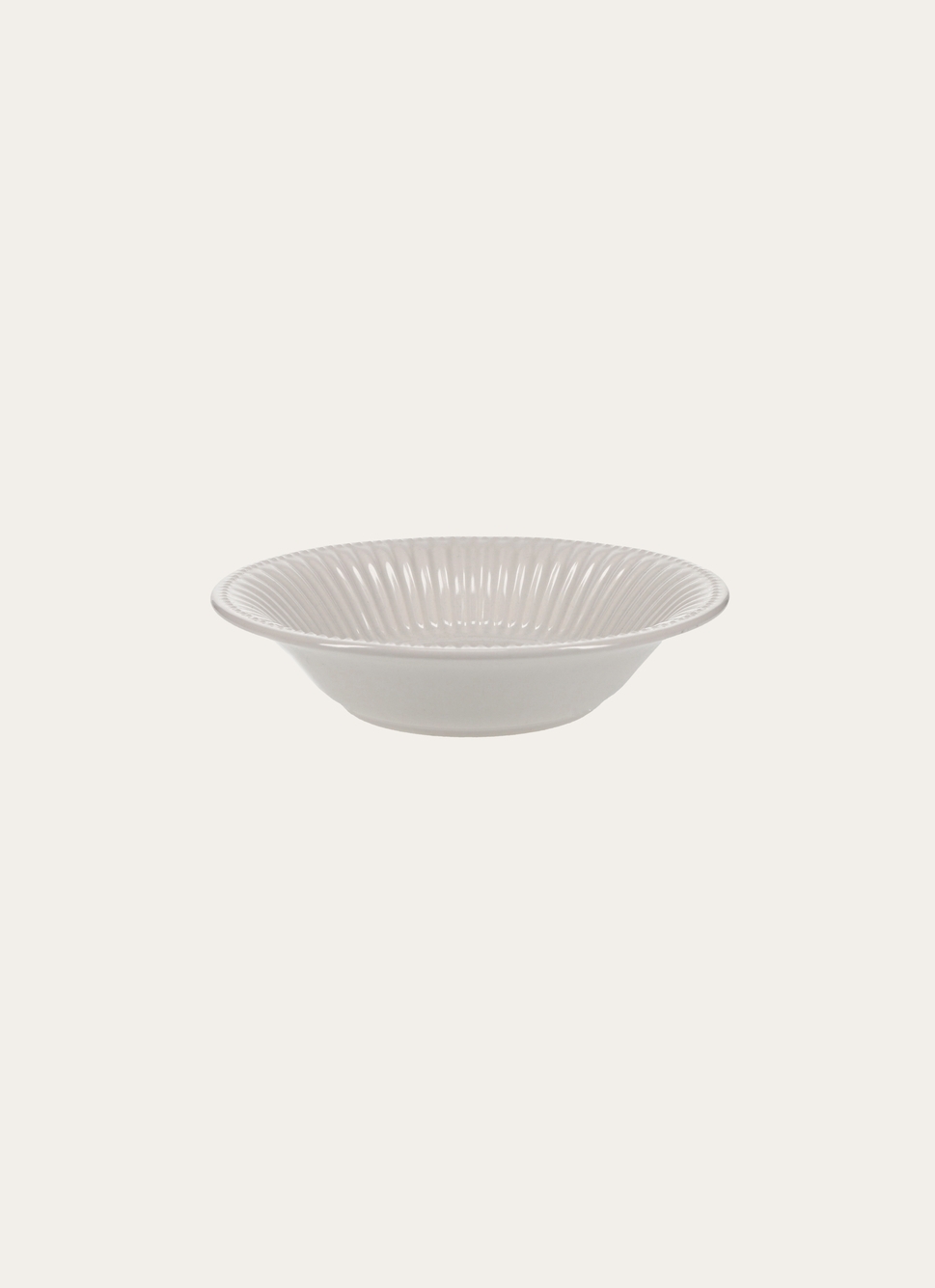 ASSIETTE CREUSE EN FAÏENCE IVOIRE