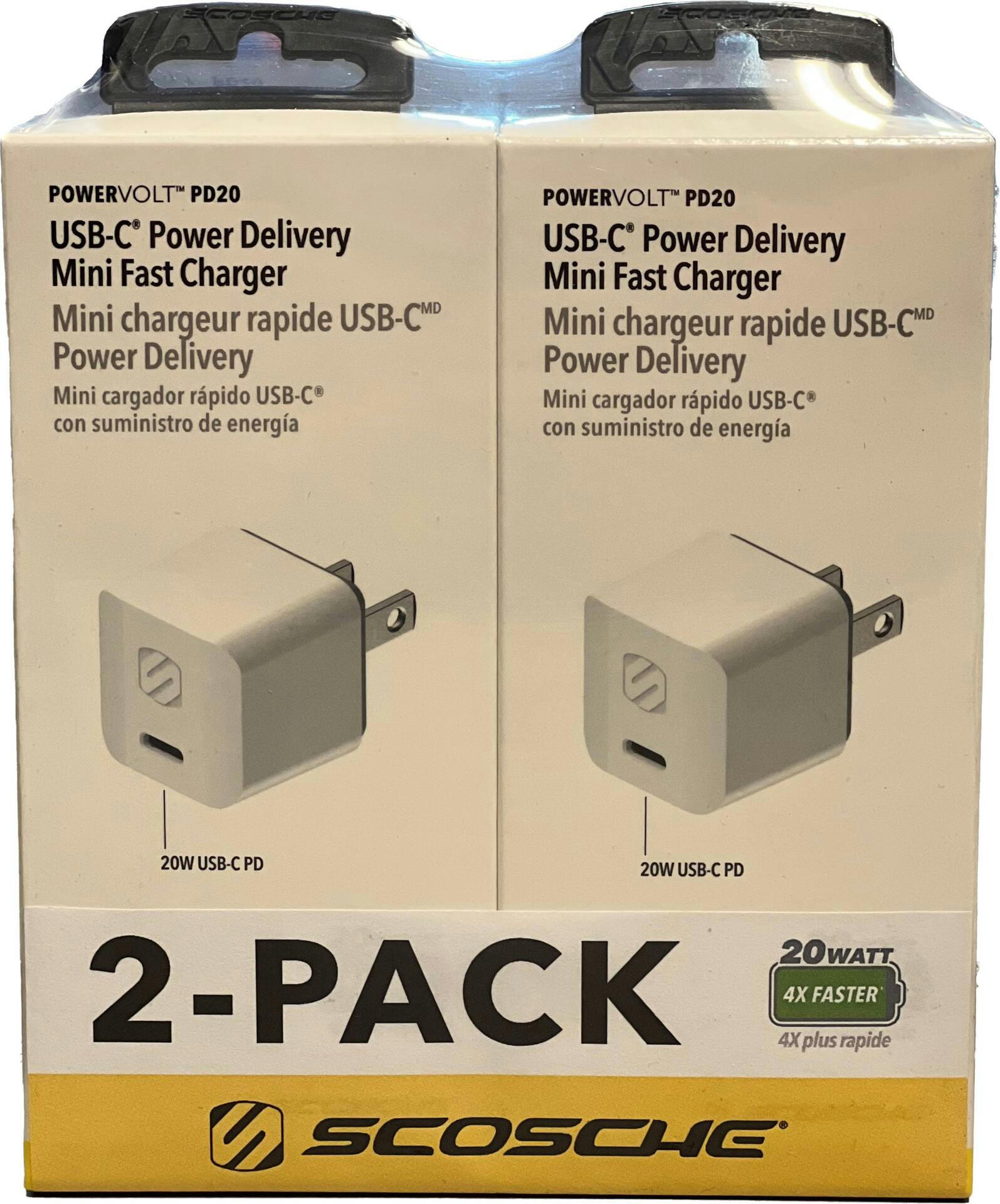 Scosche 20W Wall Charger, 2-pk