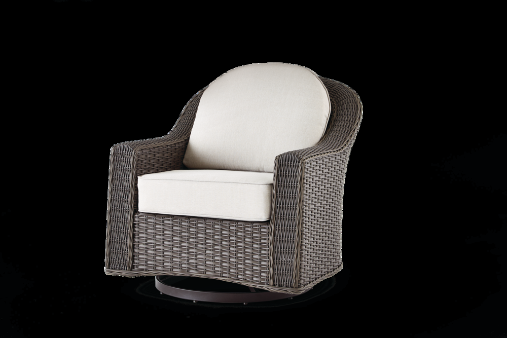 CANVAS Summerhill Outdoor Patio Swivel Glider Motion Armchair w/UV-Resistant Cushions