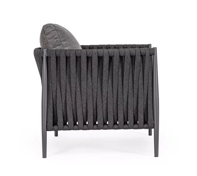 Bolzano Juno Fotel ogrodowy 97x83 antracytowy aluminium
