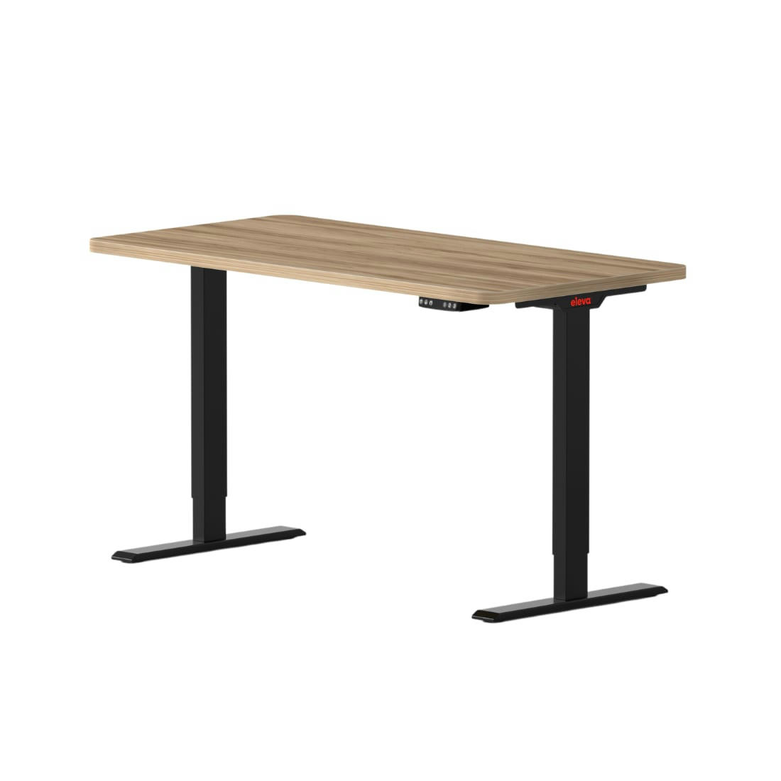ELEVA GO - Bureau assis debout effet bois sauvage 140x70x3cm