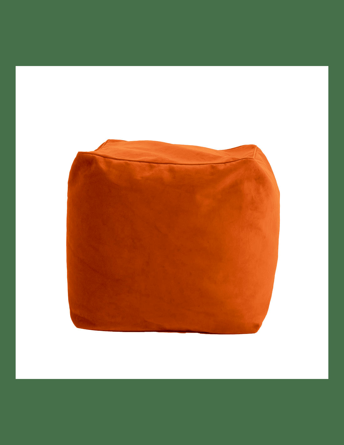 JUMBO VELVET - Repose pieds d'intérieur en velours terracotta