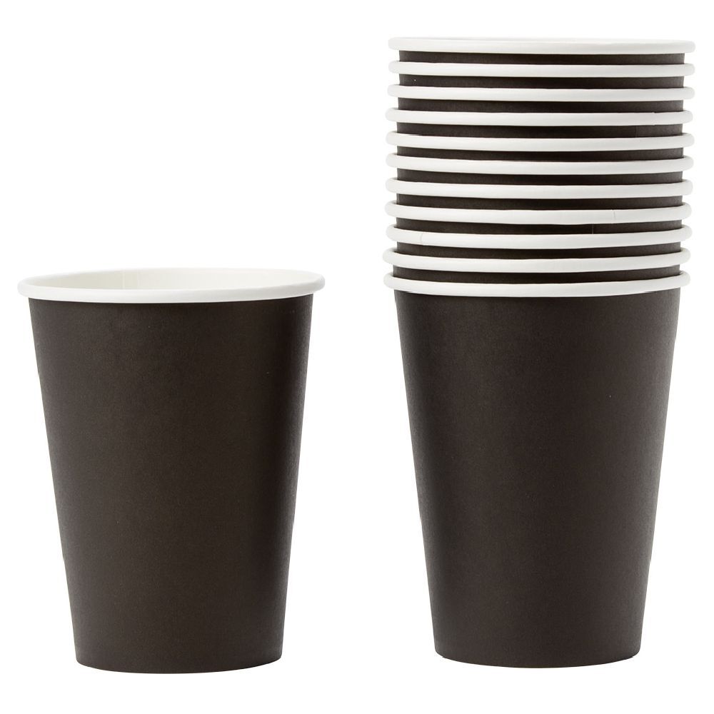 Gobelet en carton noir 36 cl x12