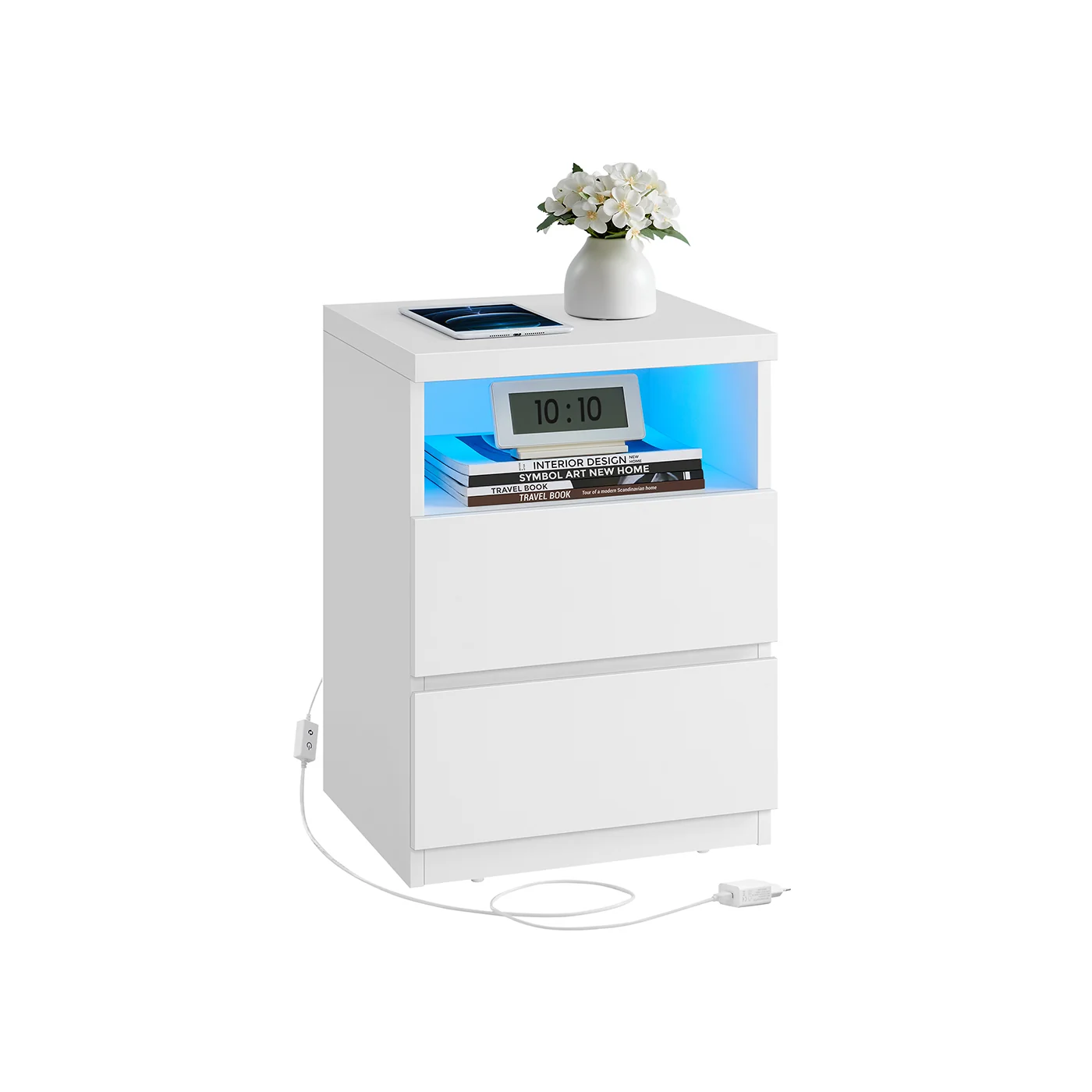 Table de chevet avec éclairage LED