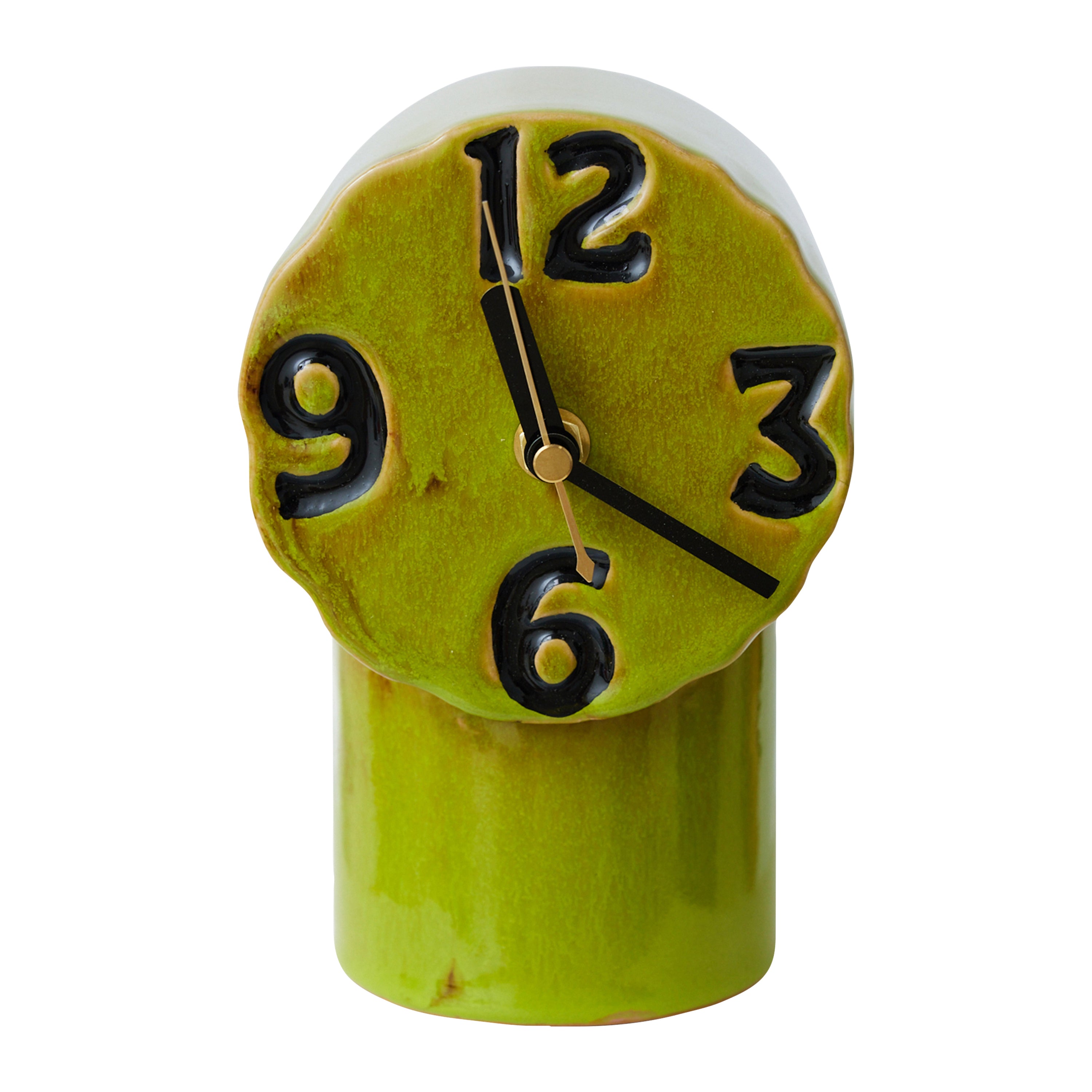 HKliving Retro Ceramics Tafelklok - Olive