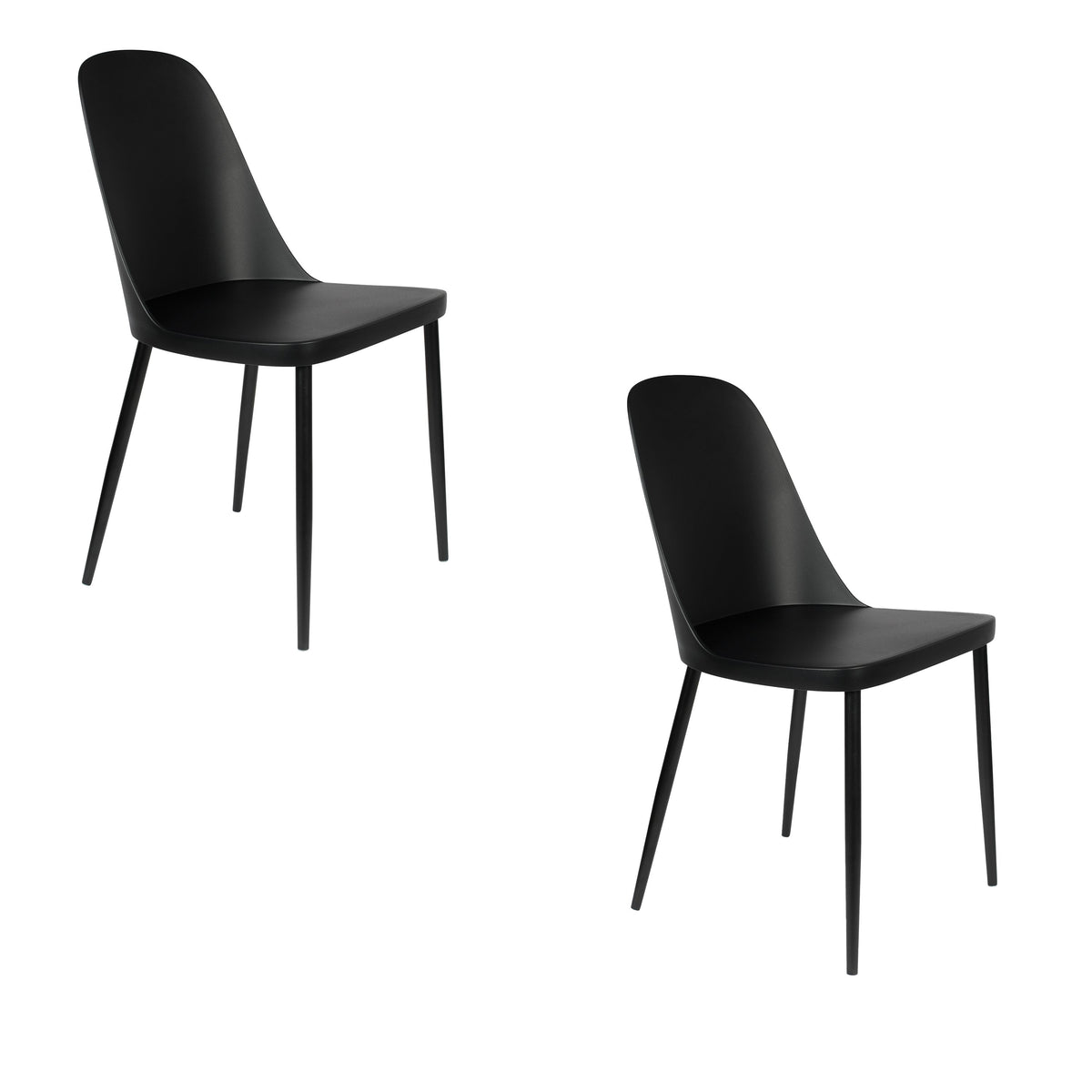 Housecraft Living Pip Eetkamerstoelen Zwart - Set van 2