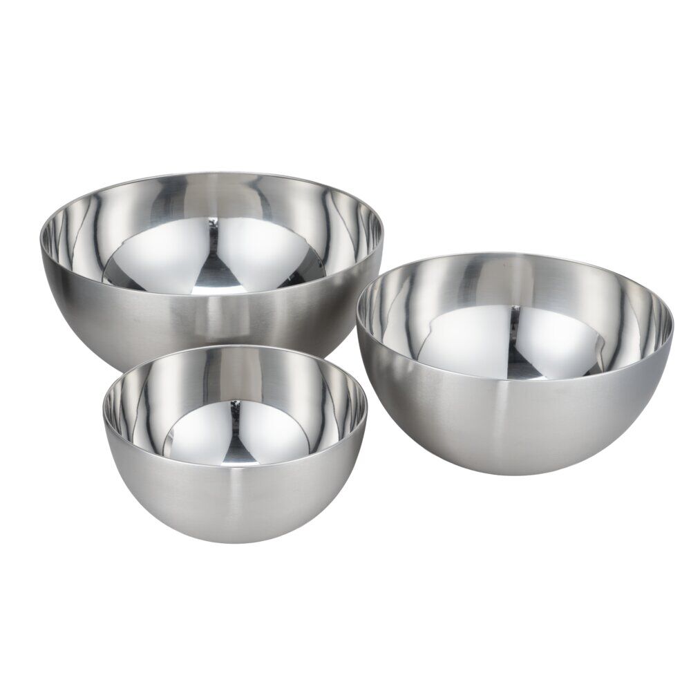 Saladier x3 inox Ø18/23/28,5xH13cm