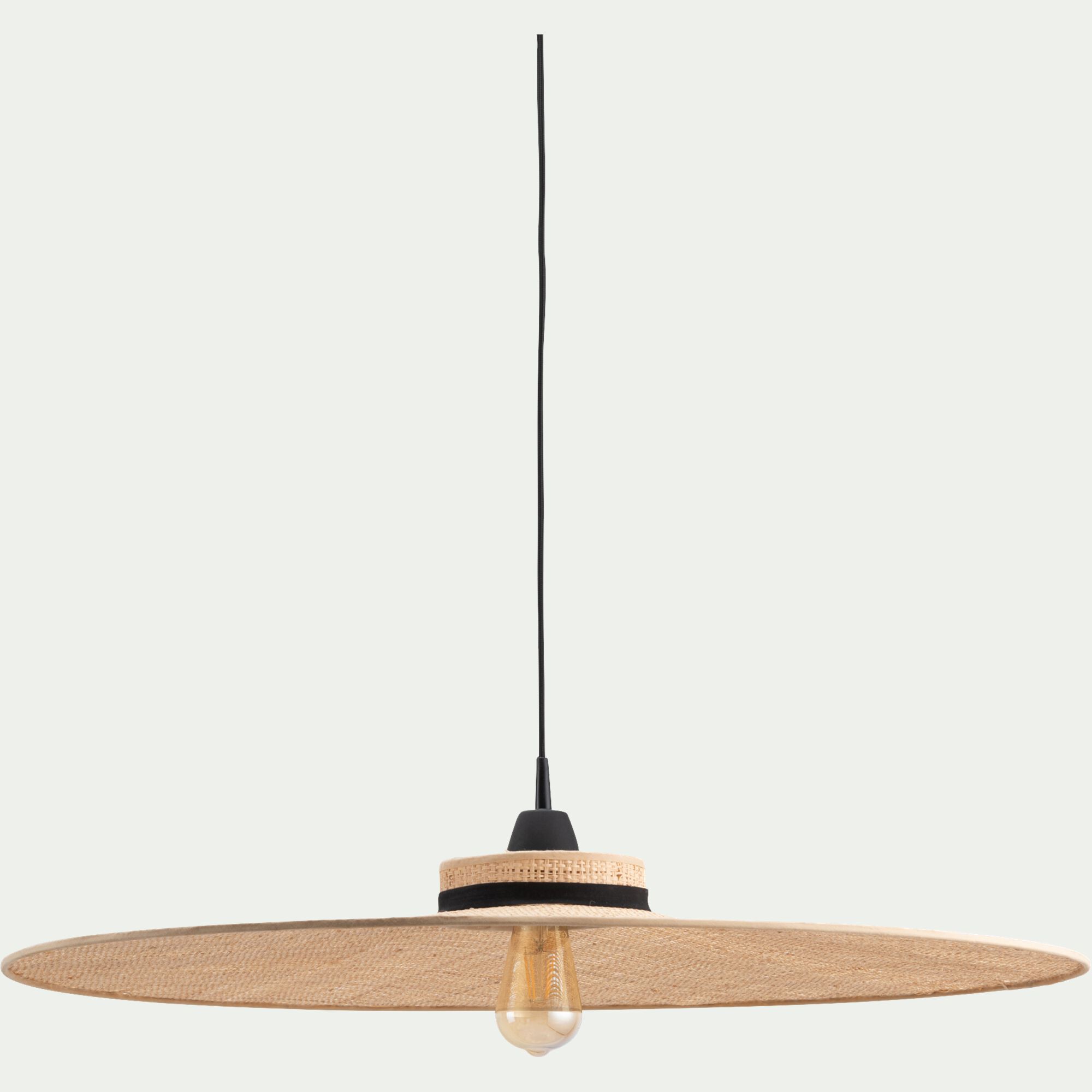 CAPEU - Suspension non électrifiée en rabane - naturel D80cm