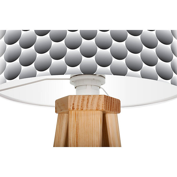Lampe de chevet kids foto-351 30 x 30 x 45 cm Bois clair, blanc