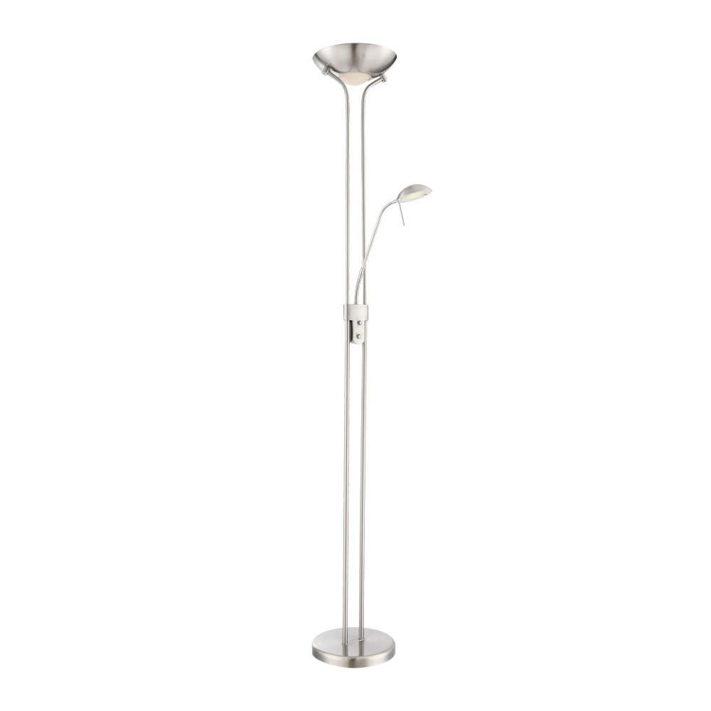 OLIMPIA II - Lampadaire avec bras de lecture LED orientable 18W+5W nickel