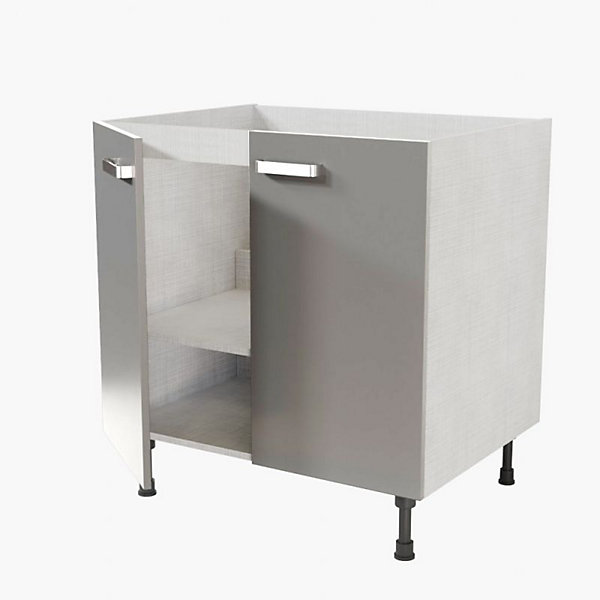 Meuble sous évier - 80 cm - Caisson coloris Lino