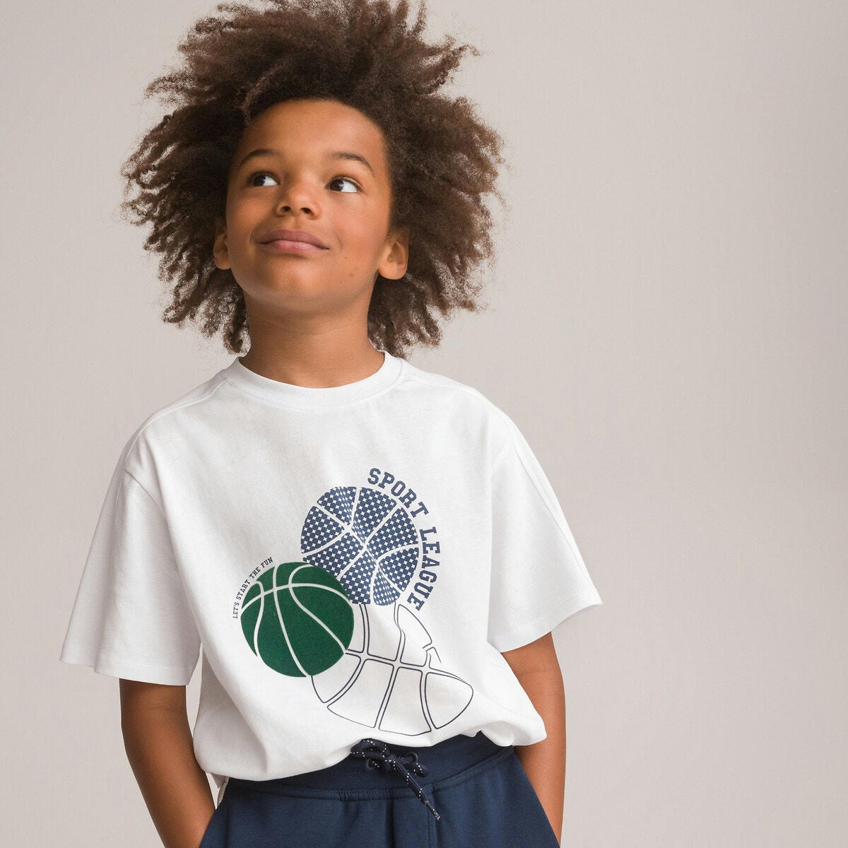 T-shirt col rond, motif ballons