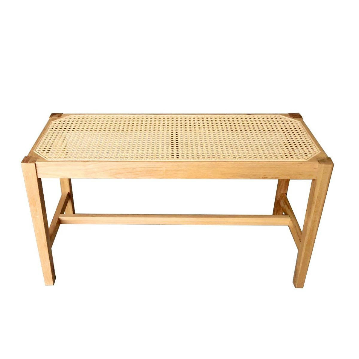 - Banc en chêne cannage rotin