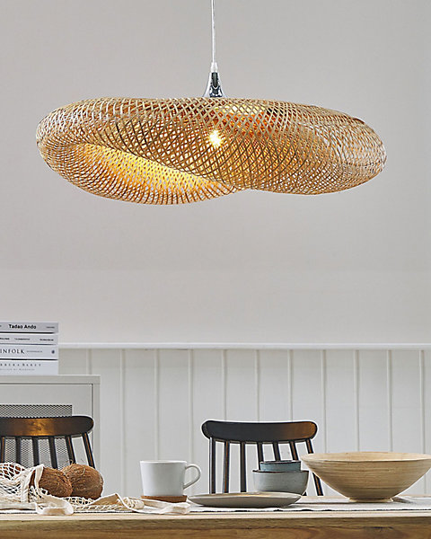 Lampe suspension BOYNE Bambou Marron clair