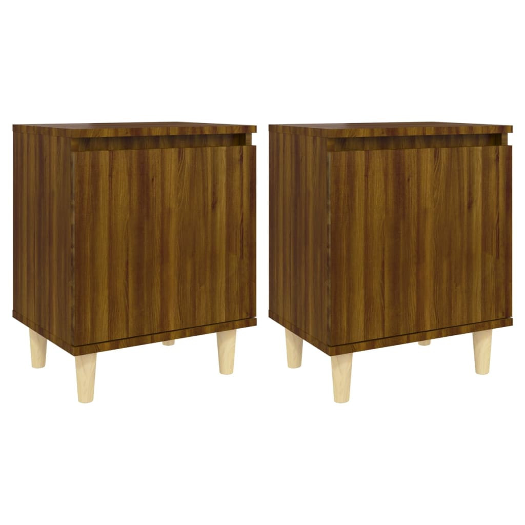 2x Szafka Nocna Stolik Komoda Brązowa Do Sypialni 40x30x50 cm