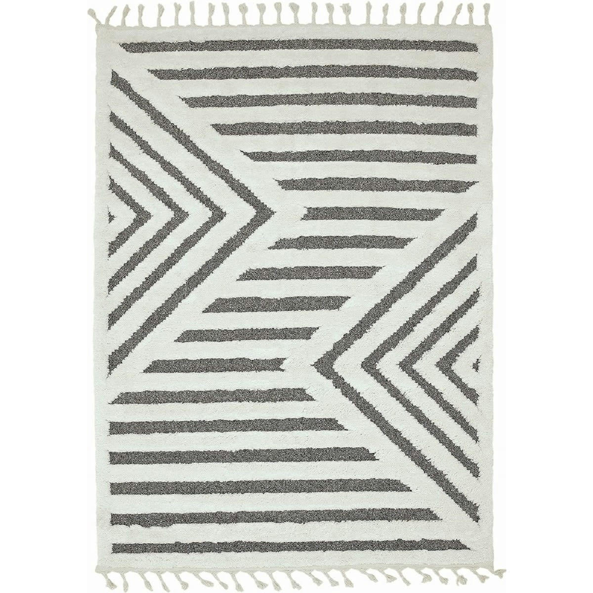RASH - Tapis de salon en polypropylène gris 160x230 cm