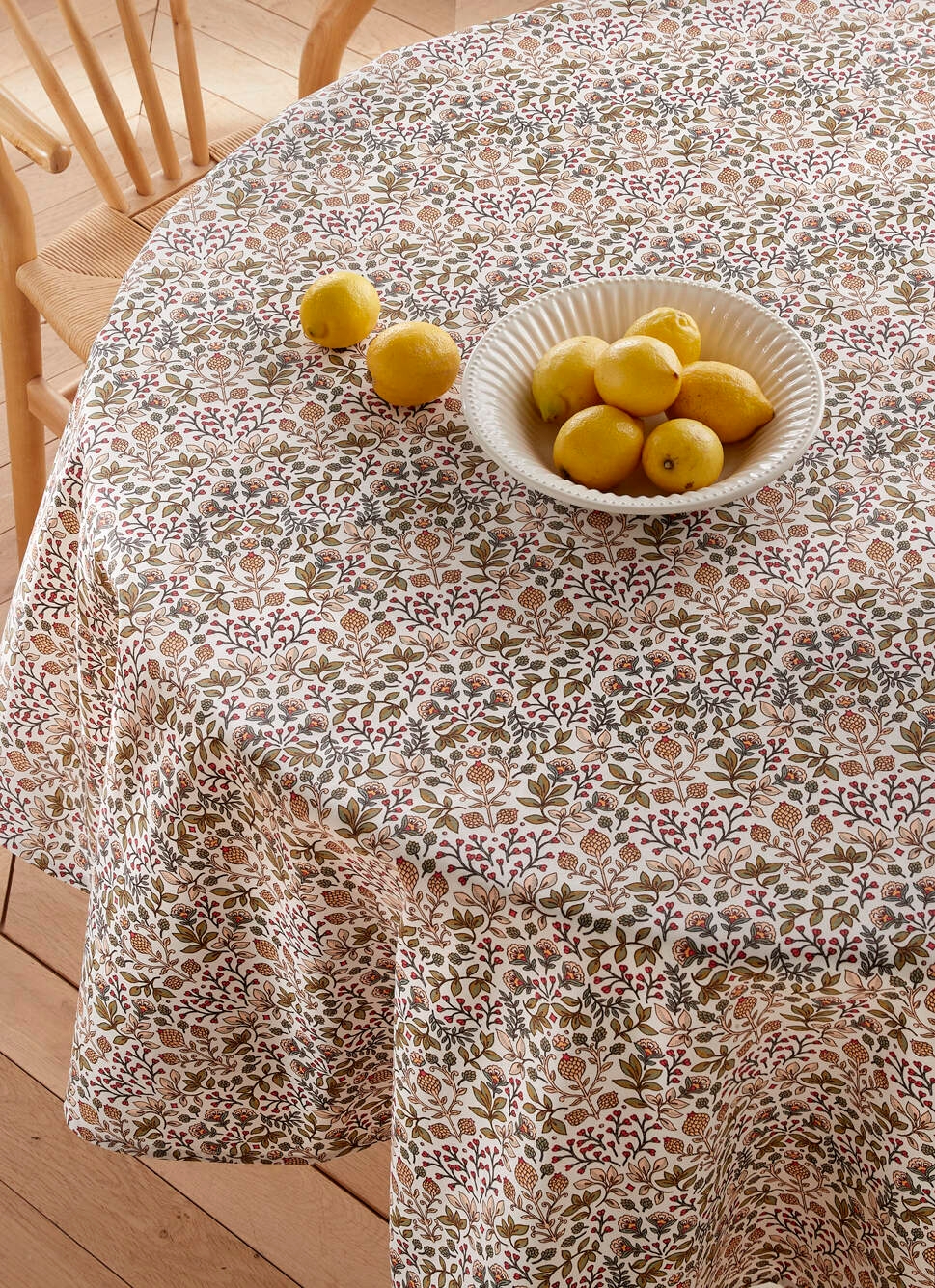 NAPPE EN COTON ENDUIT FLEURS PERSES JAIS MULTICOLORE