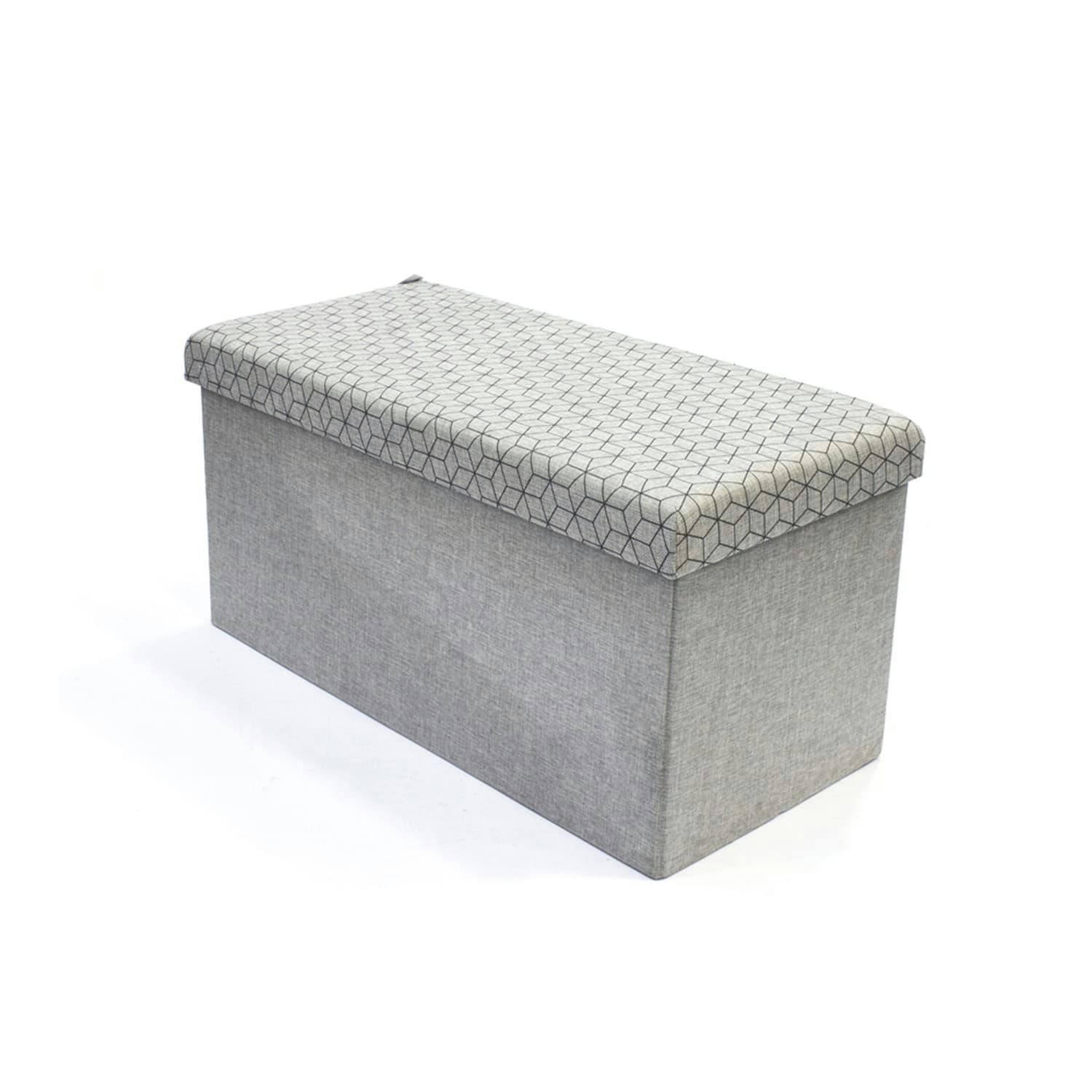- Banc de rangement pliable mobiliers design  à motifs gris
