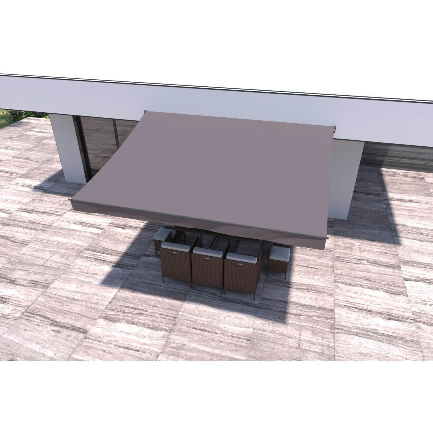 ADRO - Store banne manuel 4 x 3 m taupe