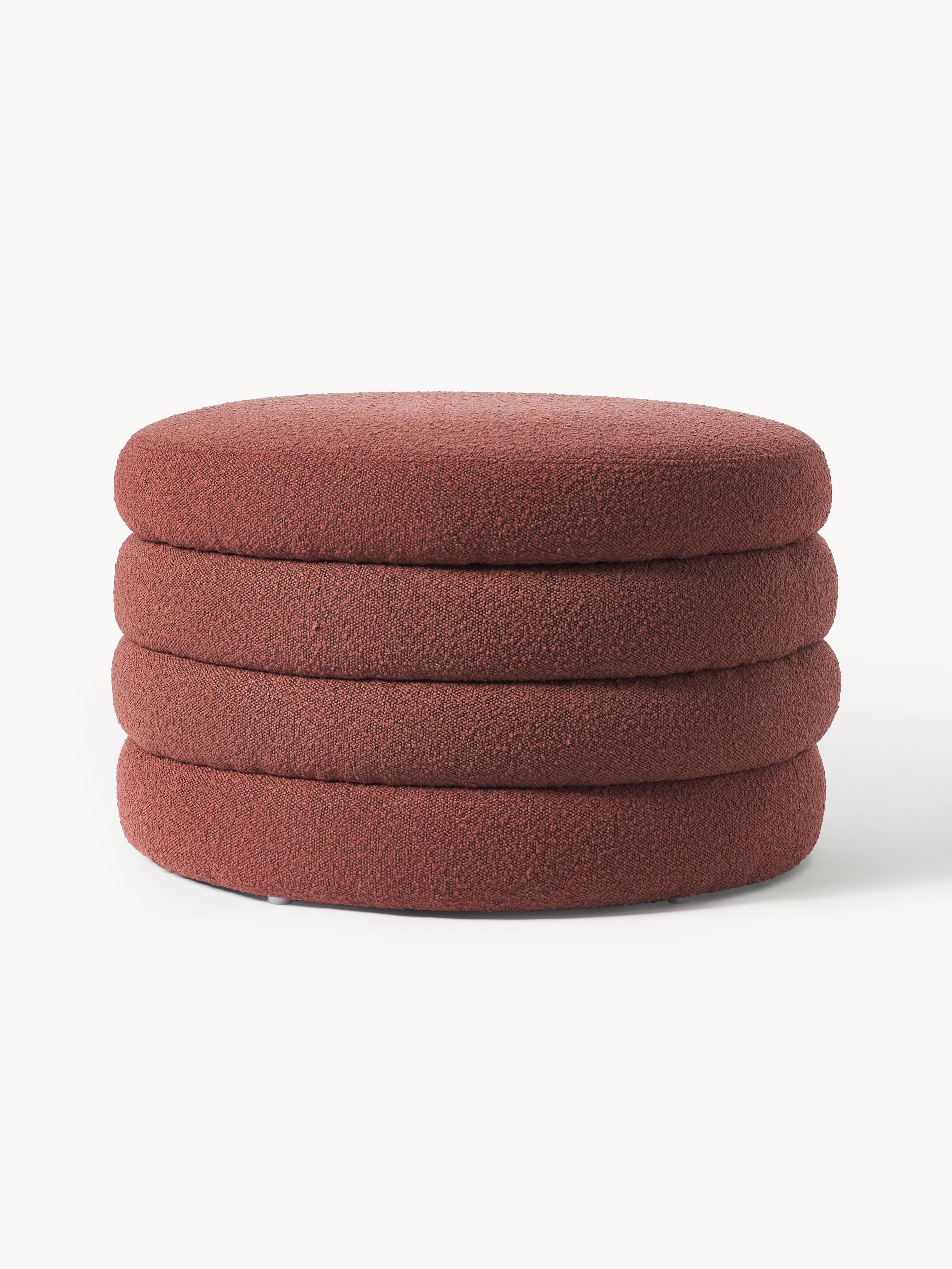 XL Bouclé-Polsterhocker Alto mit Stauraum