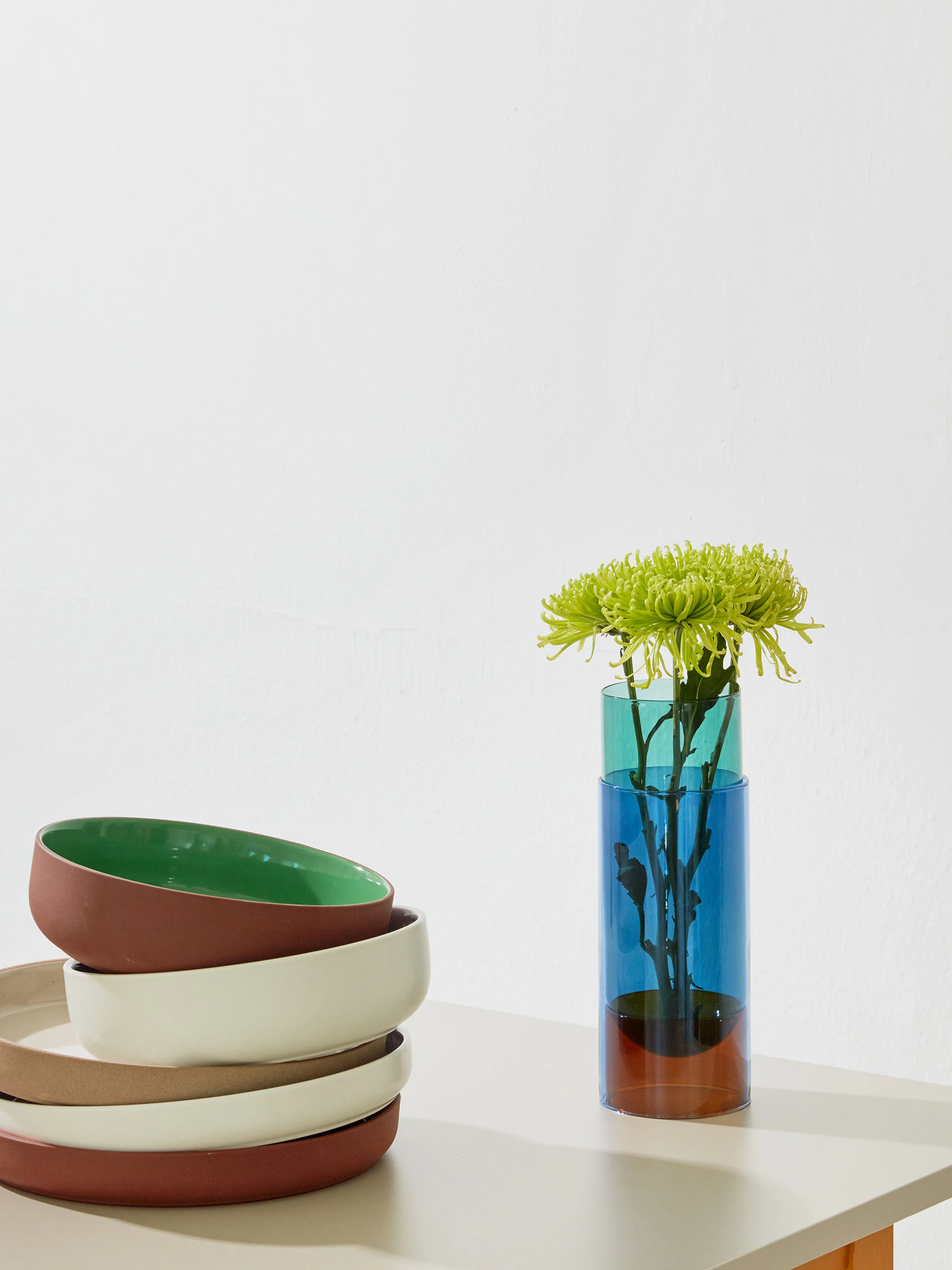 Mundgeblasene Vase Bouquet Tube, H 27 cm