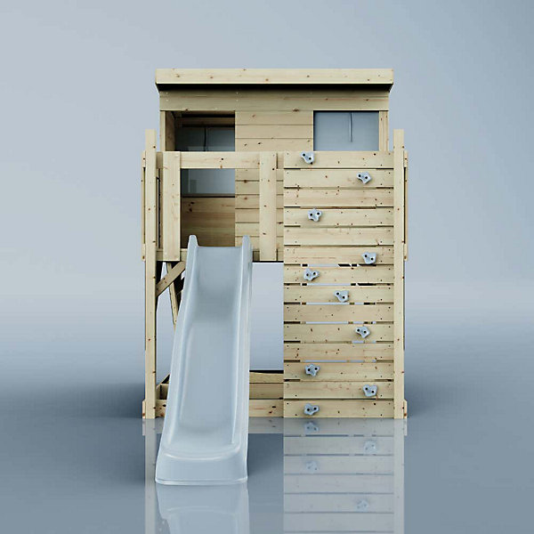 Maison sur pilotis PolarPlay Polarstern Aire de jeux portique bois avec toboggan &échelle d'escalade