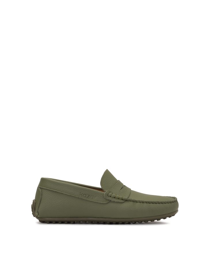 Khaki moccasins for men