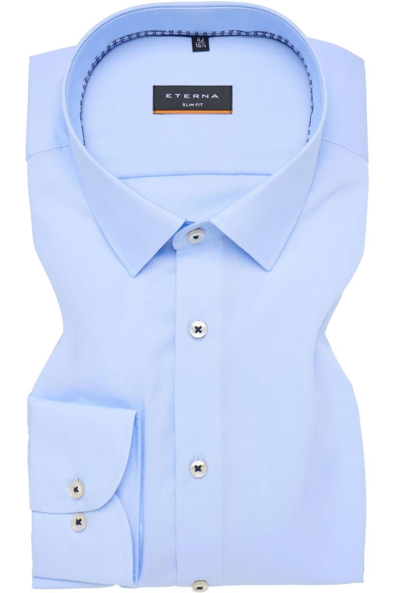 ETERNA Slim Fit Hemd hellblau, Einfarbig