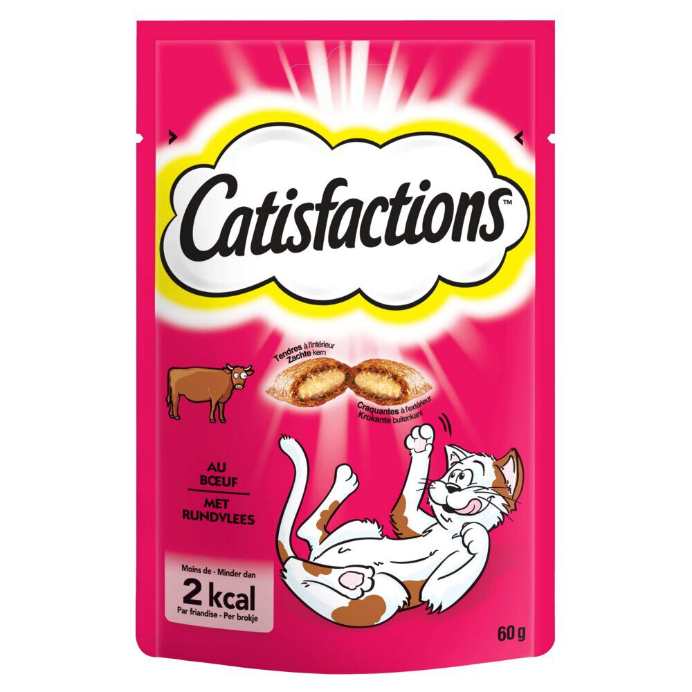 Friandise pour chat Castisfactions saveur boeuf sachet 60g