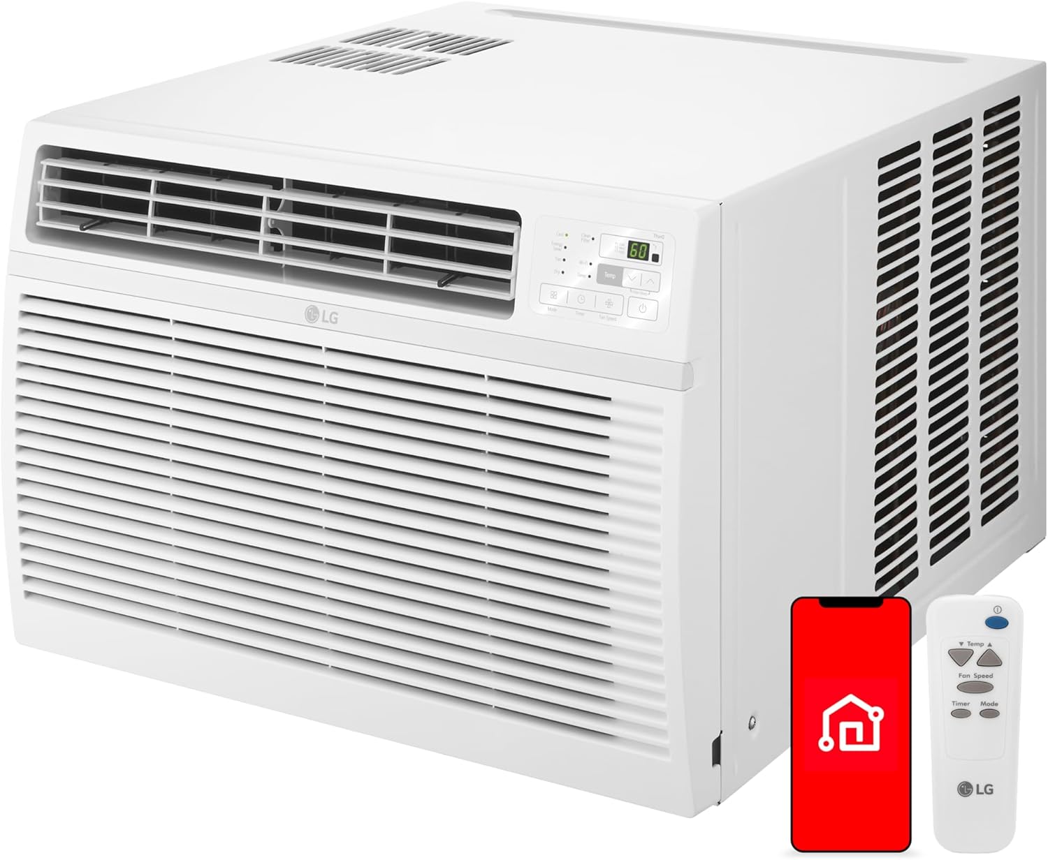 LG 10000 BTU Window Air Conditioners [2023] Remote Control WiFi App Ultra-Quiet Washable Filter Cools 450Sq.Ft for Medium & Large Room AC Unit air conditioner Easy Install White LW1017ERSM1