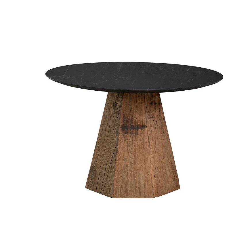 Furniture Classics Wood Phoebe Marble Dining Table