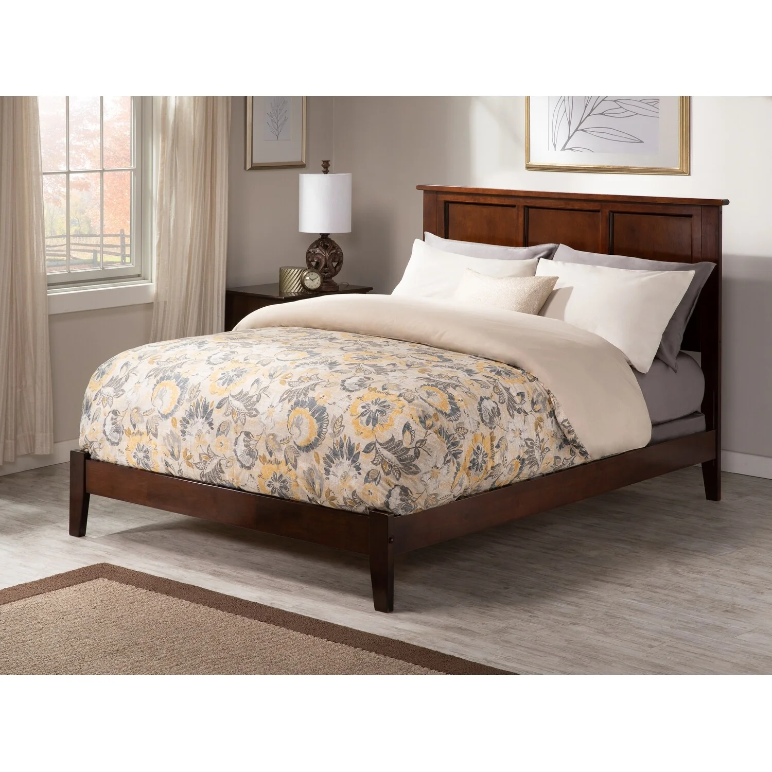 Madison King Foundation Bed in Walnut